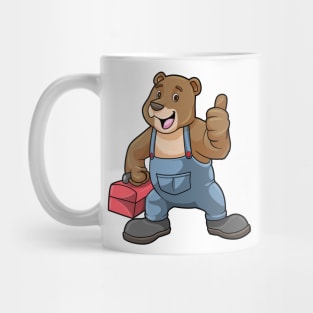 Bear as Craftsman with Tool box Mug